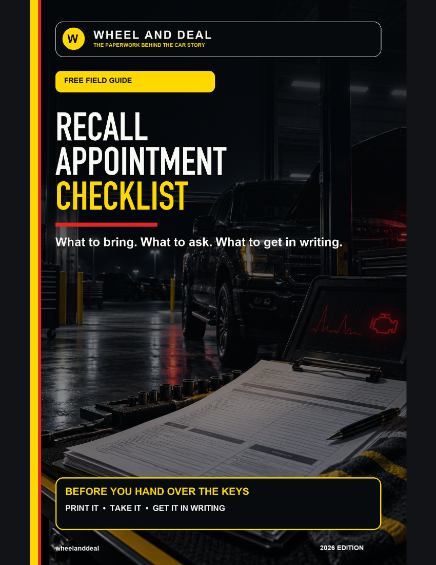 Free Recall Appointment Checklist cover